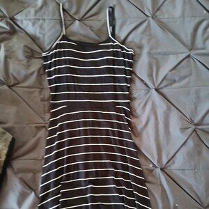 Black and white spaghetti strap dress